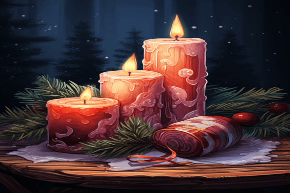 Christmas Candle Background for Branding