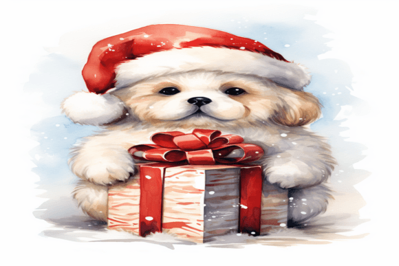 Christmas Dog Background: Festive Branding