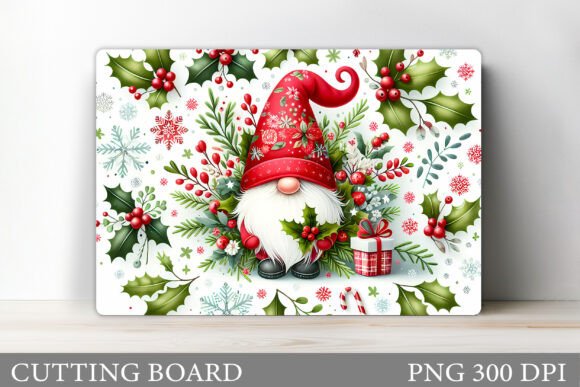 Christmas Gnome Cutting Board Design & Illustrations Review