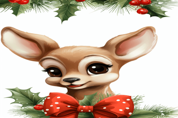 Christmas Reindeer Background for Branding