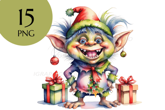 Christmas Troll Clipart: Festive Illustrations for Brands