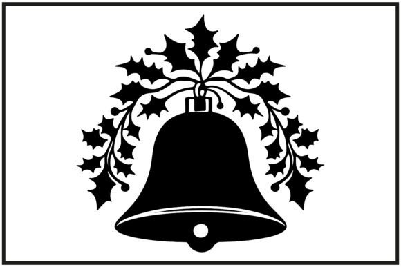 Holly Christmas Bell Illustrations for Festive Branding