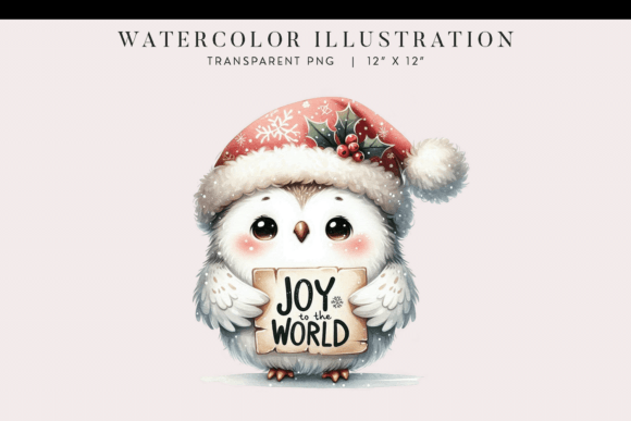 Joy to the World Owl Christmas Clipart: Illustrations Review