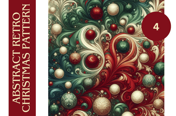 Retro Abstract Christmas Pattern No.4: Backgrounds