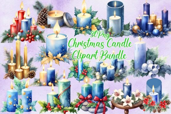 Review: Christmas Candle Clipart Bundle for Embroidery