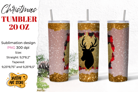 Review: Christmas Deer Tumbler Sublimation Shine Illustrations