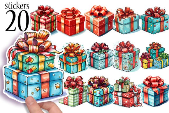 Review: Christmas Gift Printable Stickers PNG for Crafts