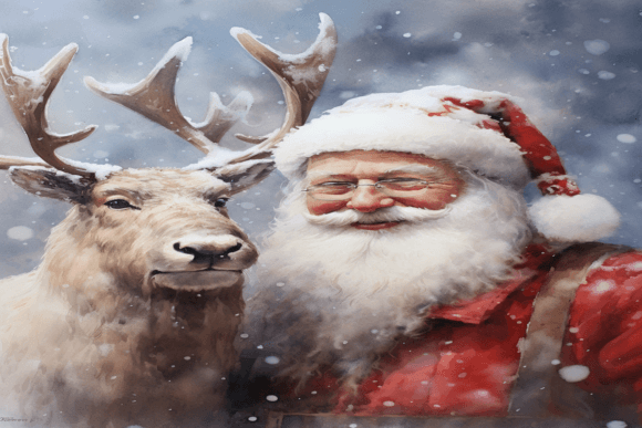 Review: Christmas Santa Reindeer Background Design