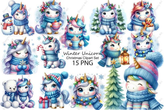Review: Christmas Winter Unicorn Illustrations