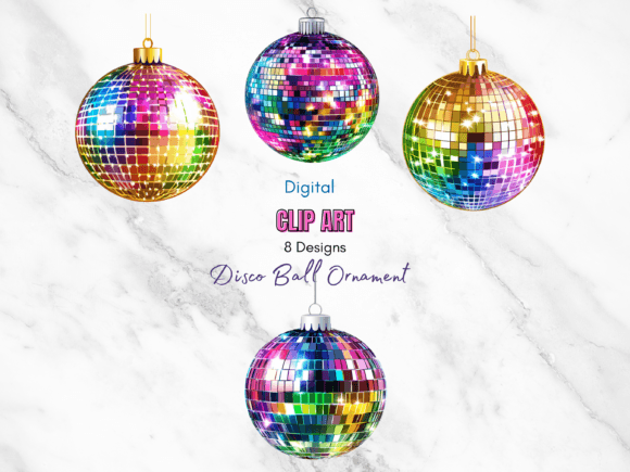 Review: Disco Ball Christmas Ornament Clipart for Stitchers