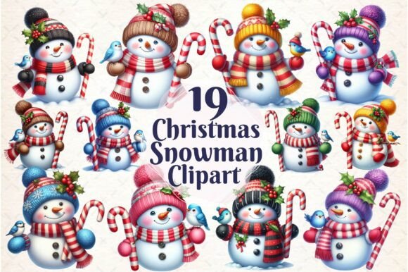 Reviewing Christmas Candy Snoman Clipart for Illustrations