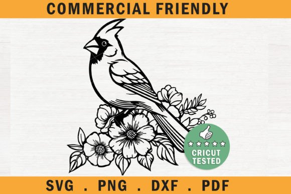 Reviewing the Christmas Floral Red Cardinal SVG 7