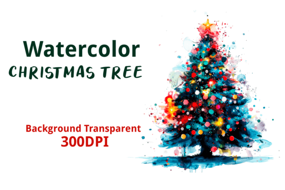Watercolor Christmas Tree 9: Illustrations for Crafters